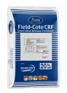 Field-Cote CRF 20 kg controlled-release mineral fertilizer bag by Mivena